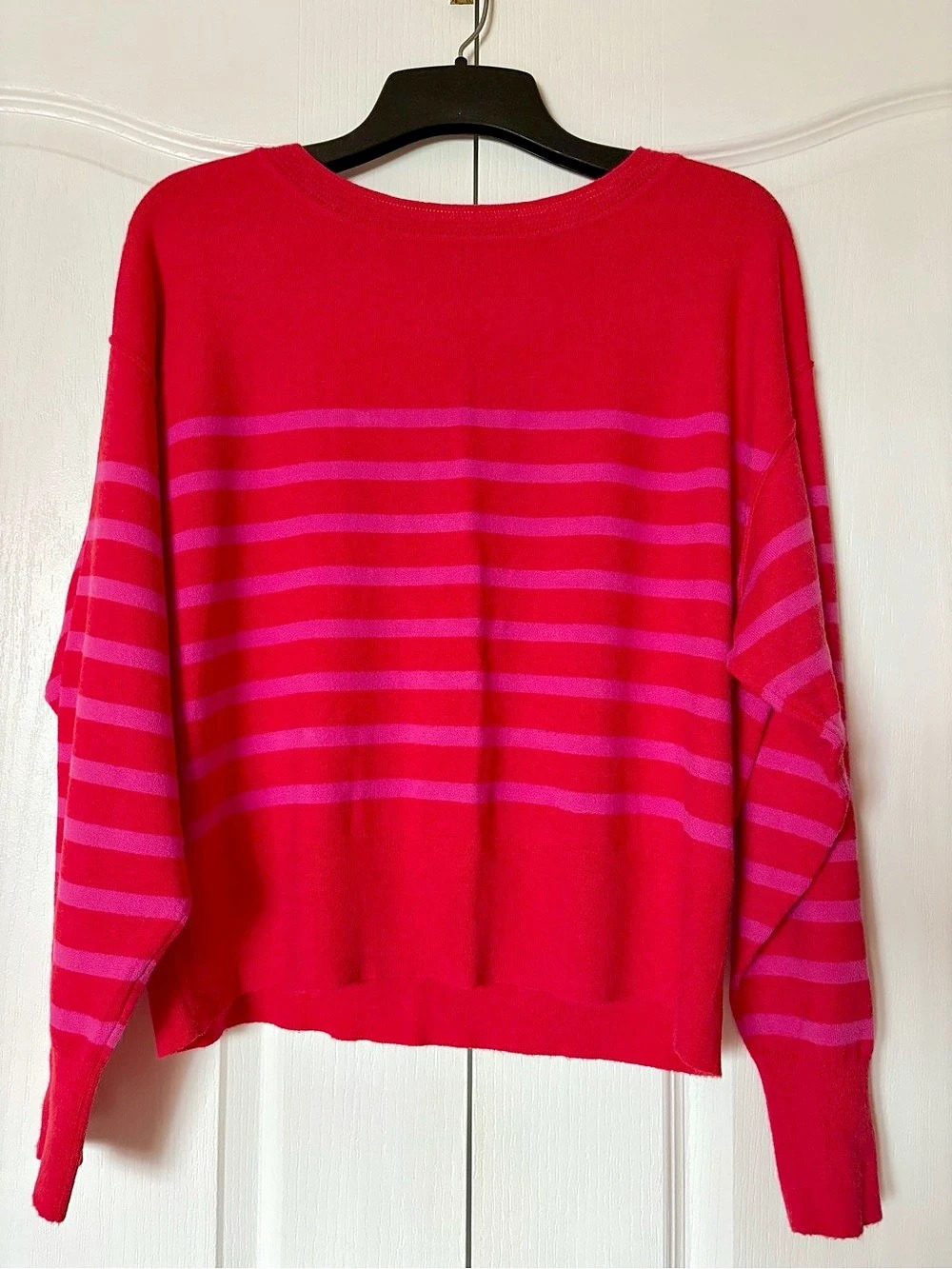 Buffalo David Bitton Striped Crew Neck Sweater Red & Pink XL NWT
